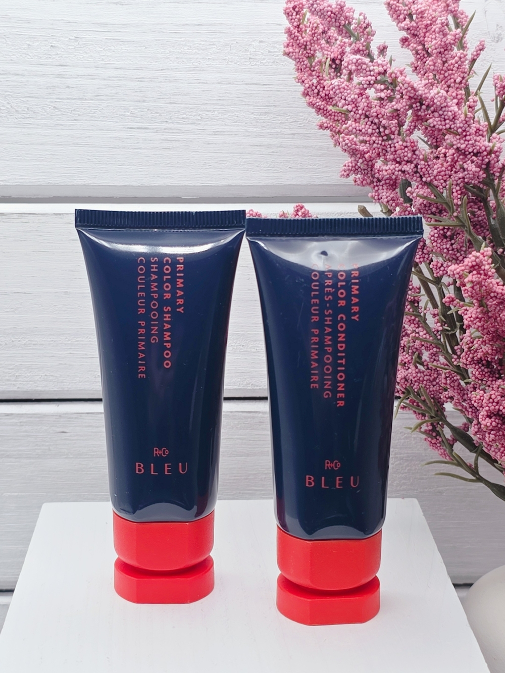 R+Co Blue Primary Color Shampoo & Conditioner Set